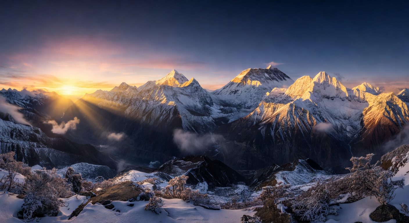 Sunrise over Himalayas